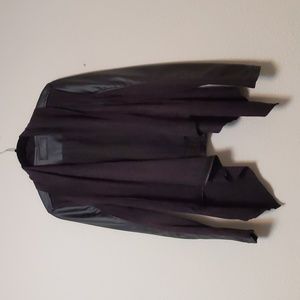 Blank NYC black suede and pleather jacket XS